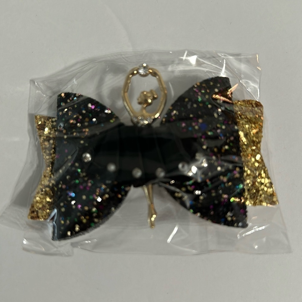 Black Ballerina Hair Clip Barrette Girls